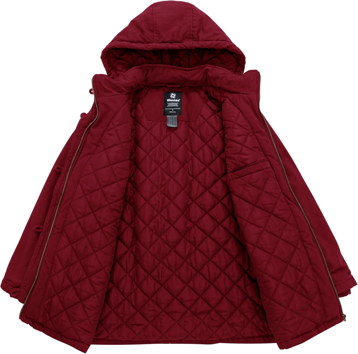 Women's Winter Thick Puffer Coat with Fleece Lining and Fur Hood