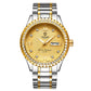 Couple Watches Quartz Gold Diamond Minimalist Wristwatches