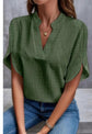 Summer Short-sleeved Chiffon Shirt New V-neck Shirt Women&