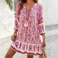 Spring And Summer Leisure Bohemian Holiday V-neck Dress For Women