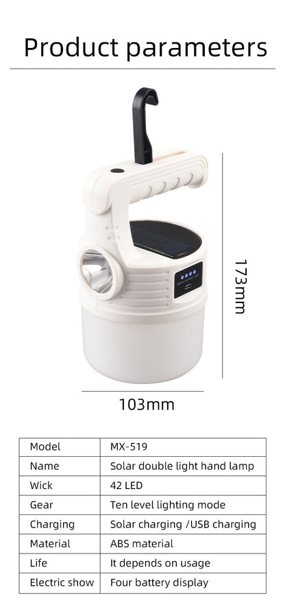 The New Solar Rechargeable Lamp Stands At Night Market