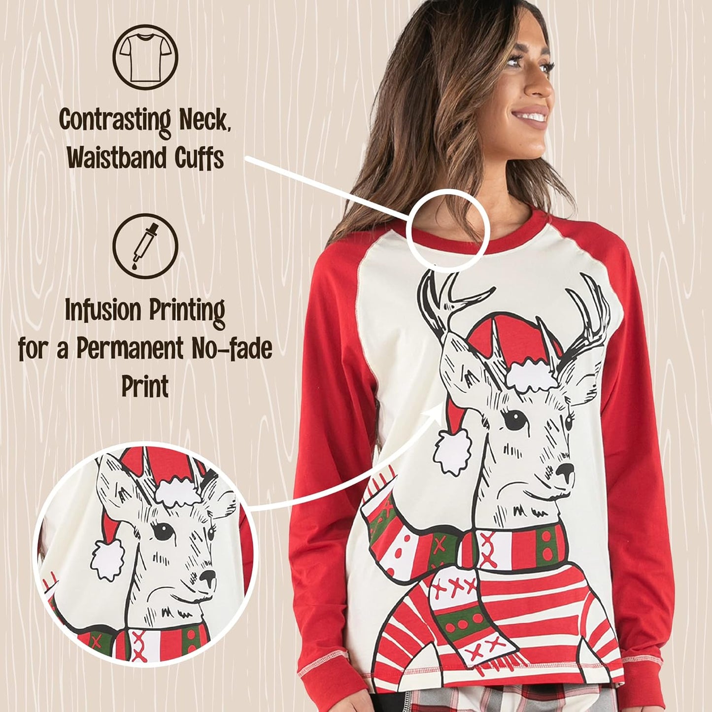 Women's  Pajamas: Stylish Long Sleeve Top and Coordinating Pajama Pants