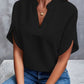 Summer Short-sleeved Chiffon Shirt New V-neck Shirt Women&