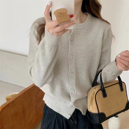 Knitted Cardigan Jacket Temperament Youthful-looking Sweater Outerwear Slimming Short Top