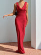 Deep Drape Neck Gown Dresses