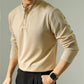 Long Sleeve Polo Shirt Simple Solid Color Fitness Men&