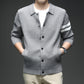 Knitted Cardigan Lapel Korean Slim Men&