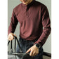 Long Sleeve Polo Shirt Simple Solid Color Fitness Men&