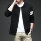 Knitted Cardigan Lapel Korean Slim Men&