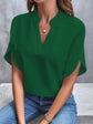 Summer Short-sleeved Chiffon Shirt New V-neck Shirt Women&