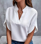 Summer Short-sleeved Chiffon Shirt New V-neck Shirt Women&