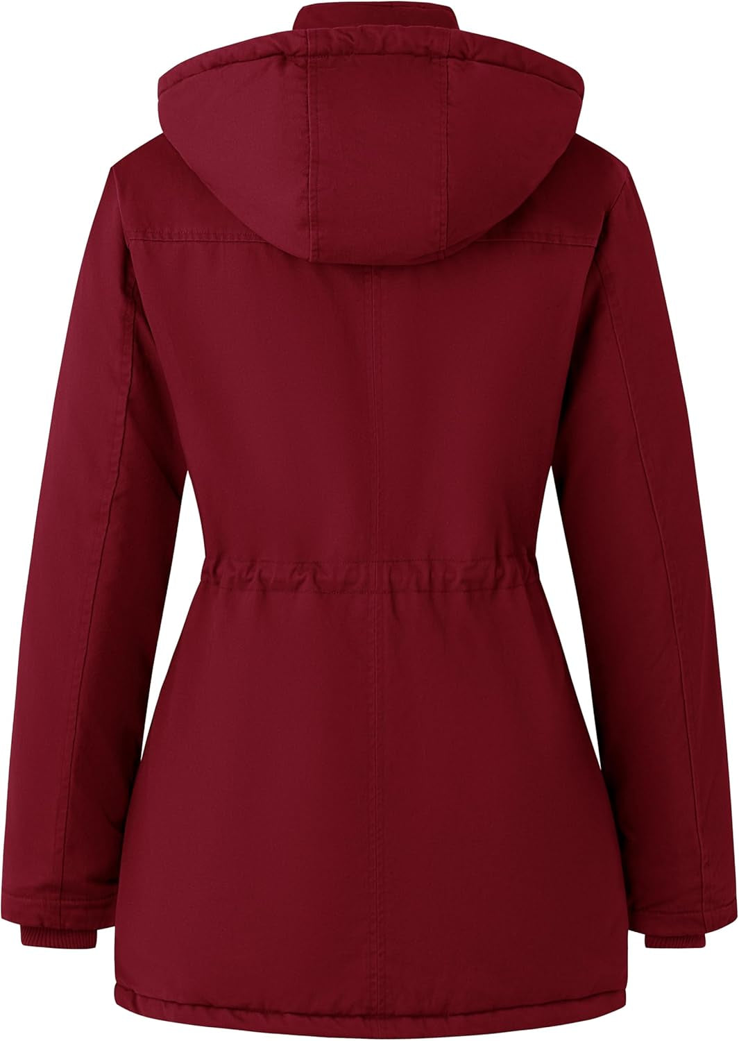 Women's Winter Thick Puffer Coat with Fleece Lining and Fur Hood
