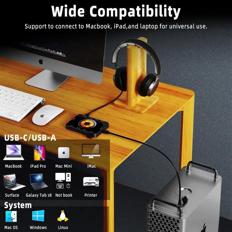 Laptop USB C Docking Station, Magnetic Wirless Charger with USB C to HDMI Adapte